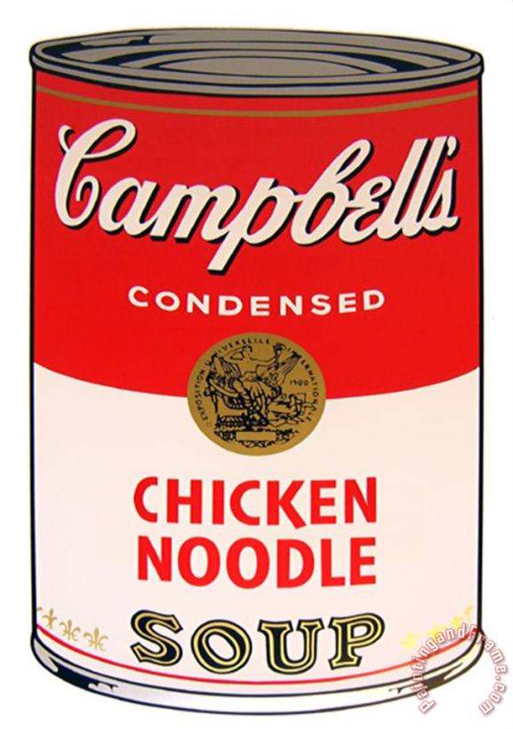 Campbell S Soup Chicken Noodle painting - Andy Warhol Campbell S Soup Chicken Noodle Art Print