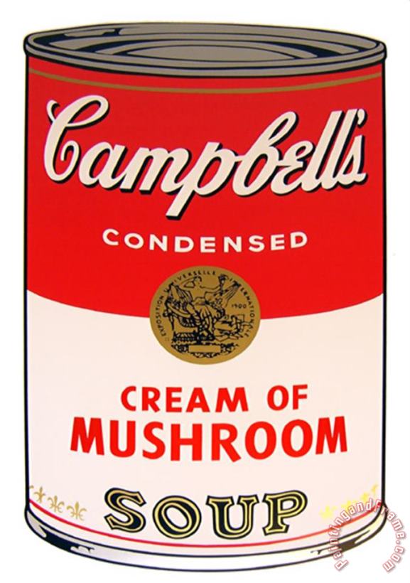 Campbell S Soup Cream of Mushroom painting - Andy Warhol Campbell S Soup Cream of Mushroom Art Print