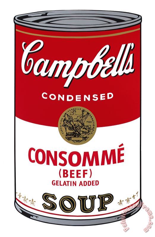 Andy Warhol Campbell S Soup I Consomme C 1968 Art Painting
