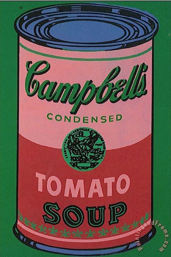 Colored Campbell S Soup Can C 1965 Red Green painting - Andy Warhol Colored Campbell S Soup Can C 1965 Red Green Art Print