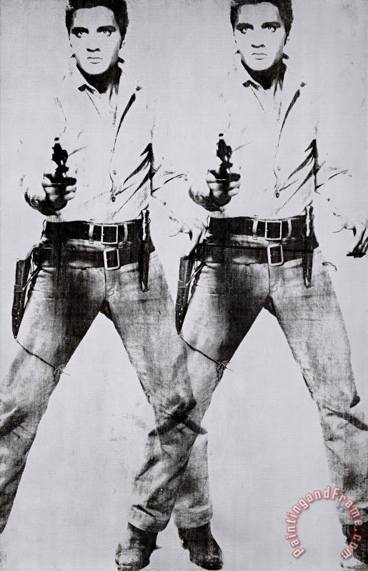 Double Elvis C 1963 painting - Andy Warhol Double Elvis C 1963 Art Print