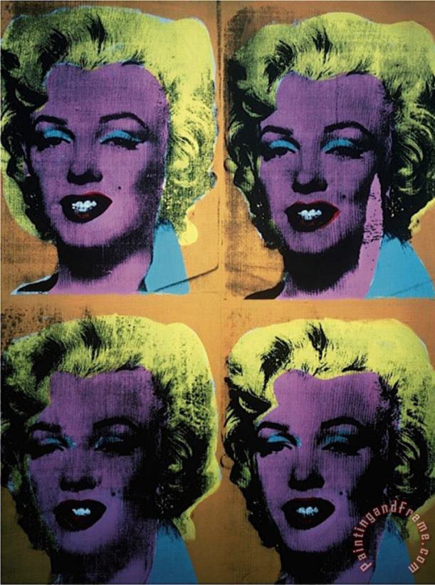 Andy Warhol Four Marilyns C 1962 Art Painting