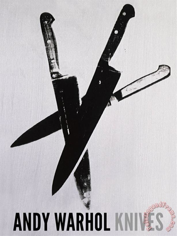 Knives C 1981 82 Three Black painting - Andy Warhol Knives C 1981 82 Three Black Art Print