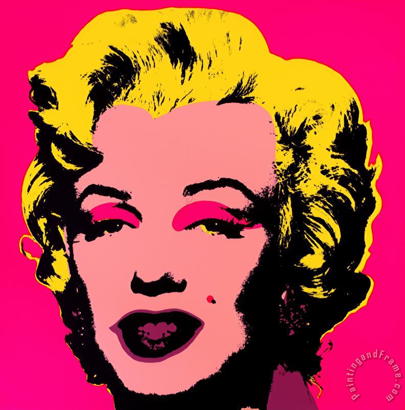 Andy Warhol Marilyn Monroe 1967 Hot Pink Art Painting
