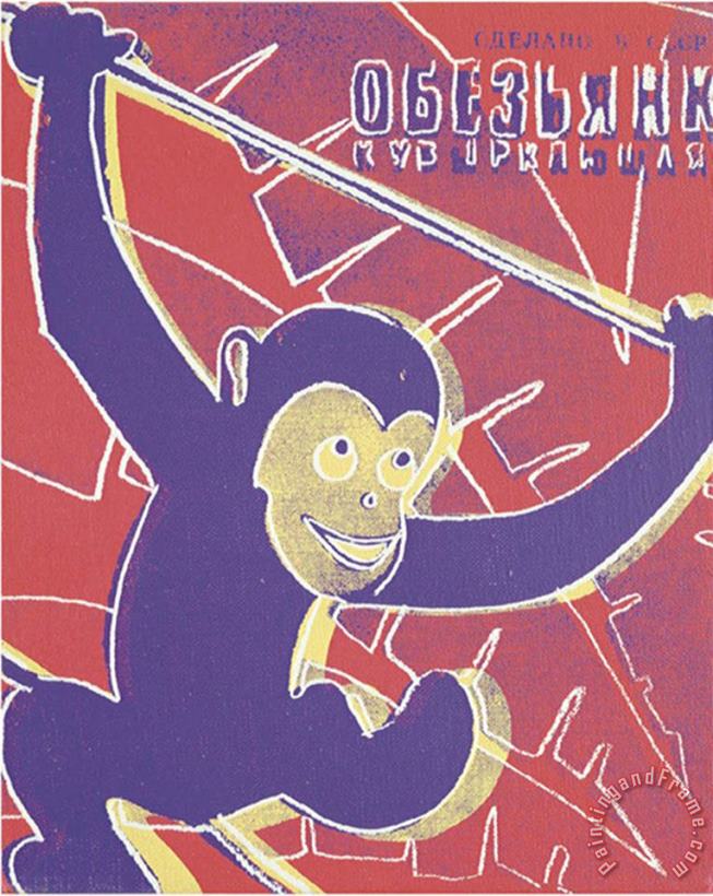 Monkey 1983 painting - Andy Warhol Monkey 1983 Art Print