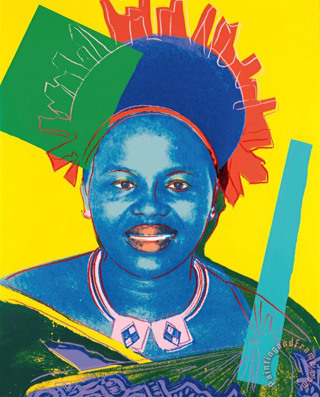 Andy Warhol Queen Ntombi Twala of Swaziland From Reigning Queens Art Painting