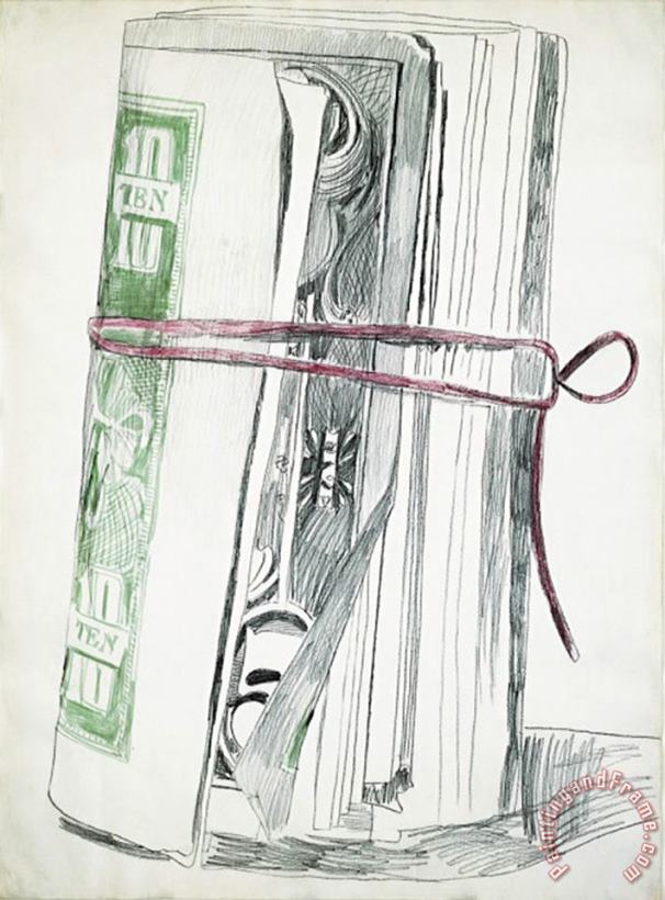Andy Warhol Roll of Bills C 1962 Art Painting