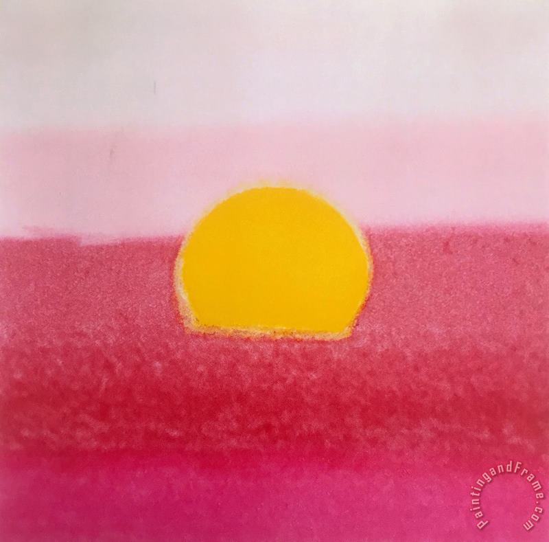 Andy Warhol Sunset C 1972 Hot Pink Pink Yellow Art Print