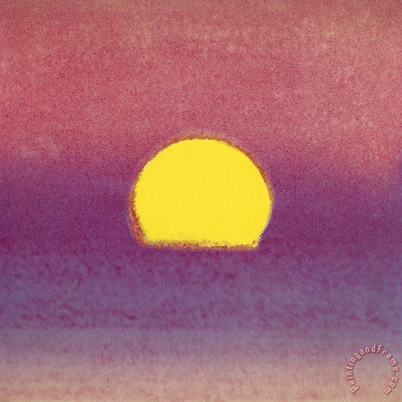 Sunset C 1972 Pink Purple Yellow painting - Andy Warhol Sunset C 1972 Pink Purple Yellow Art Print