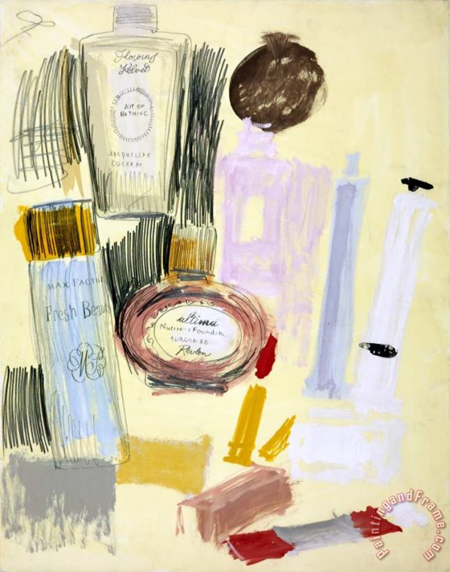 Untitled Beauty Products 1960 painting - Andy Warhol Untitled Beauty Products 1960 Art Print