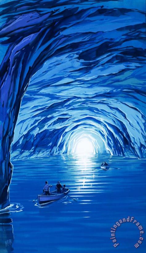 Angus McBride The Blue Grotto in Capri by McBride Angus Art Print
