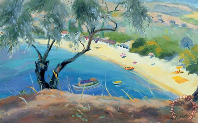 Anne Durham Achladies Bay - Skiathos - Greece Art Painting