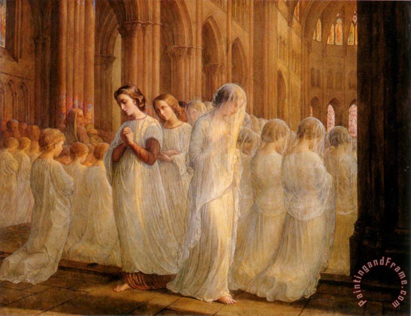 The Poem of The Soul First Communion painting - Anne Francois Louis Janmot The Poem of The Soul First Communion Art Print