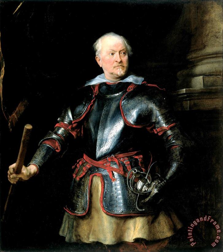 Portrait of a a Man in Armor painting - Anthonie Van Dyck Portrait of a a Man in Armor Art Print