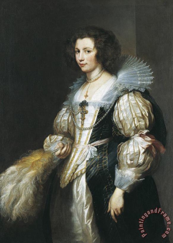 Anthony van Dyck Portrait of Maria Louisa De Tassis Art Painting