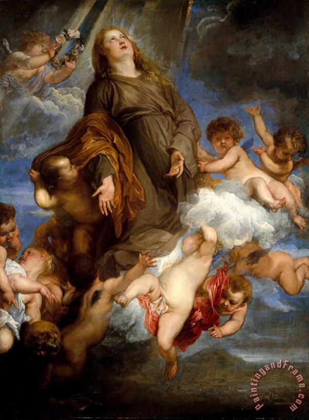 Saint Rosalie Interceding for The Plague Stricken of Palermo painting - Anthony van Dyck Saint Rosalie Interceding for The Plague Stricken of Palermo Art Print