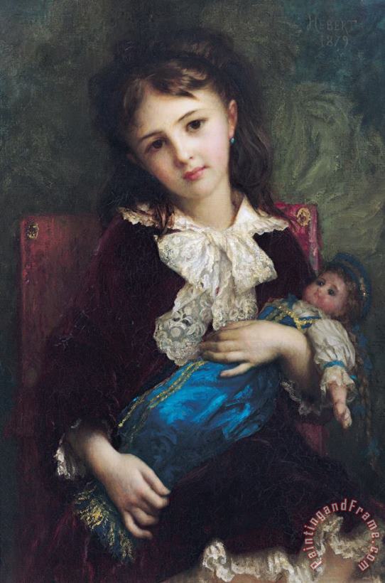 Antoine Auguste Ernest Hebert Portrait of Catherine du Bouchage Art Painting