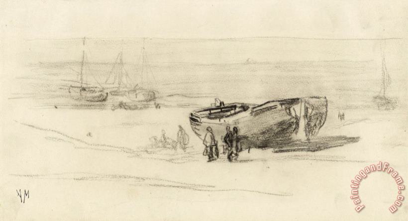 Anton Mauve Bomschuiten Op Het Strand Art Print