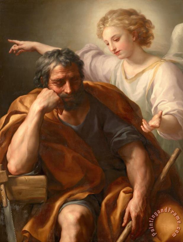 The Dream of St. Joseph painting - Anton Raphael Mengs The Dream of St. Joseph Art Print