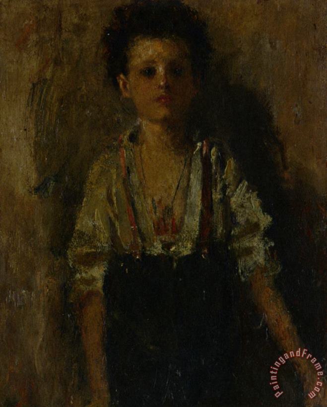 Antonio Mancini A Young Boy Art Painting