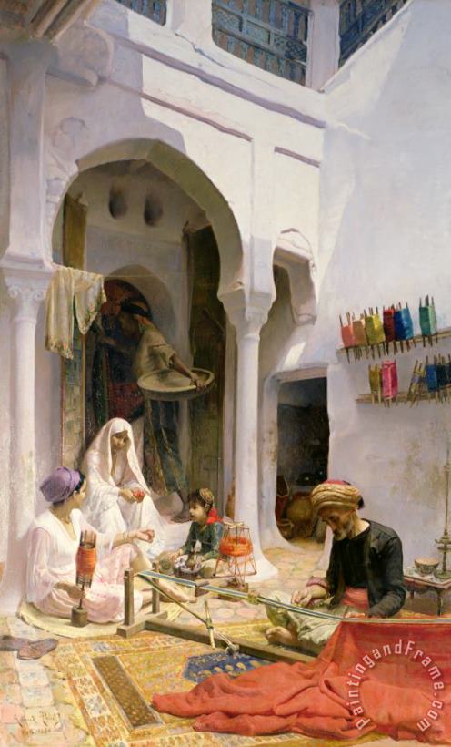 An Arab Weaver painting - Armand Point An Arab Weaver Art Print