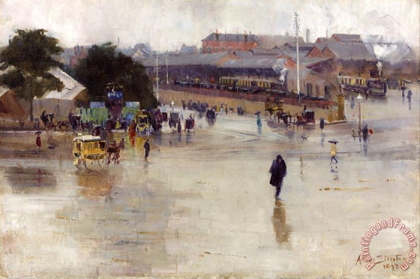 Arthur Claude Strachan The Railway Station, Redfern Art Painting