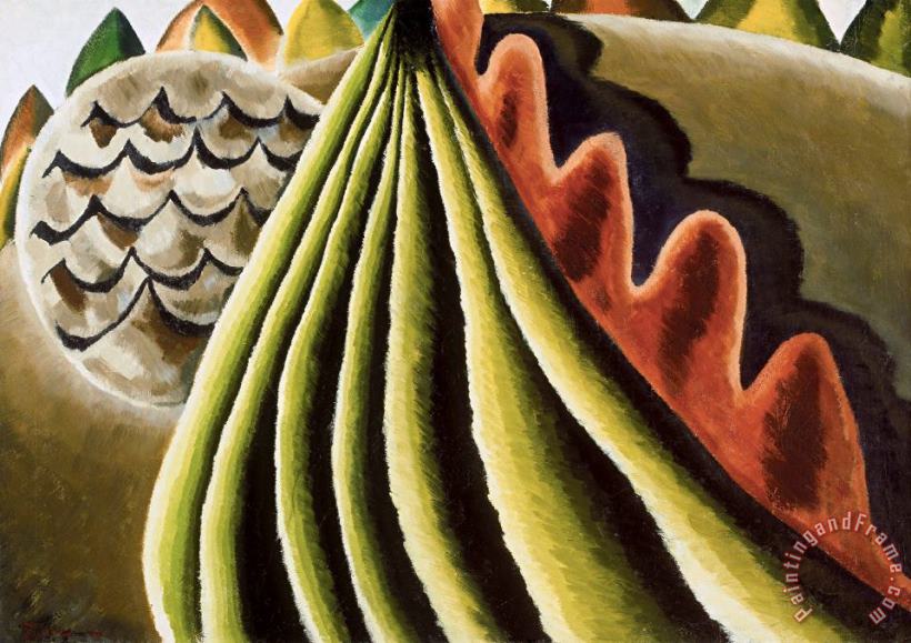Fields of Grain As Seen From Train painting - Arthur Garfield Dove Fields of Grain As Seen From Train Art Print