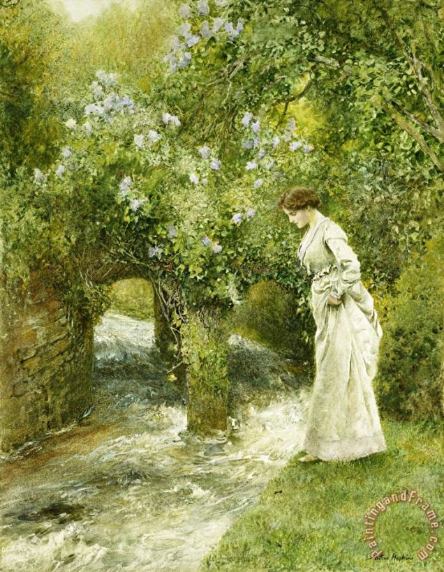 The Mill Stream in Spring painting - Arthur Hopkins The Mill Stream in Spring Art Print