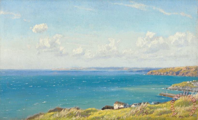 Mount's Bay C1899 painting - Arthur Hughes Mount's Bay C1899 Art Print