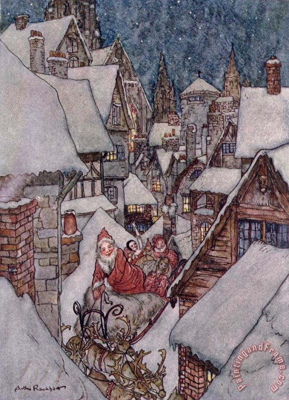Arthur Rackham 'The Night Before Christmas Art Painting