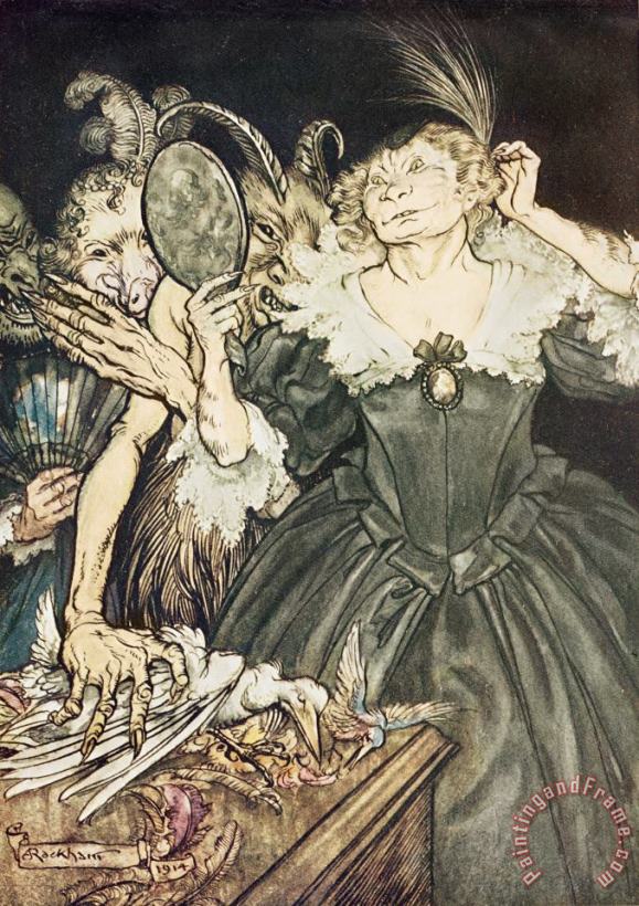 So Perfect is their Misery painting - Arthur Rackham So Perfect is their Misery Art Print