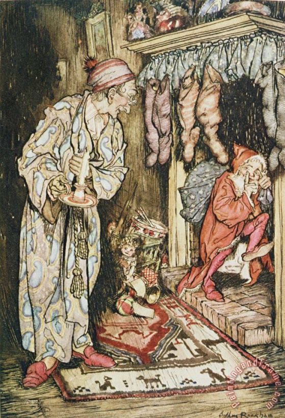 Arthur Rackham The Night Before Christmas Art Print