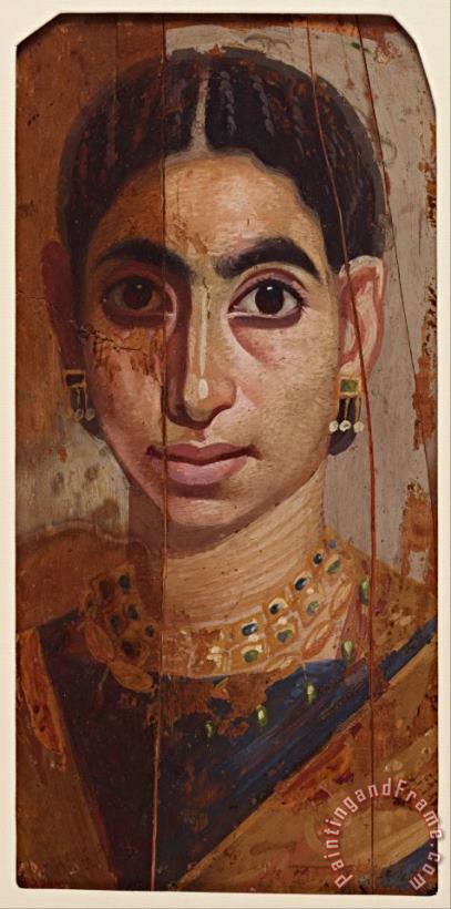 Artist, Maker Unknown, Egyptian Portrait of a Woman Art Painting