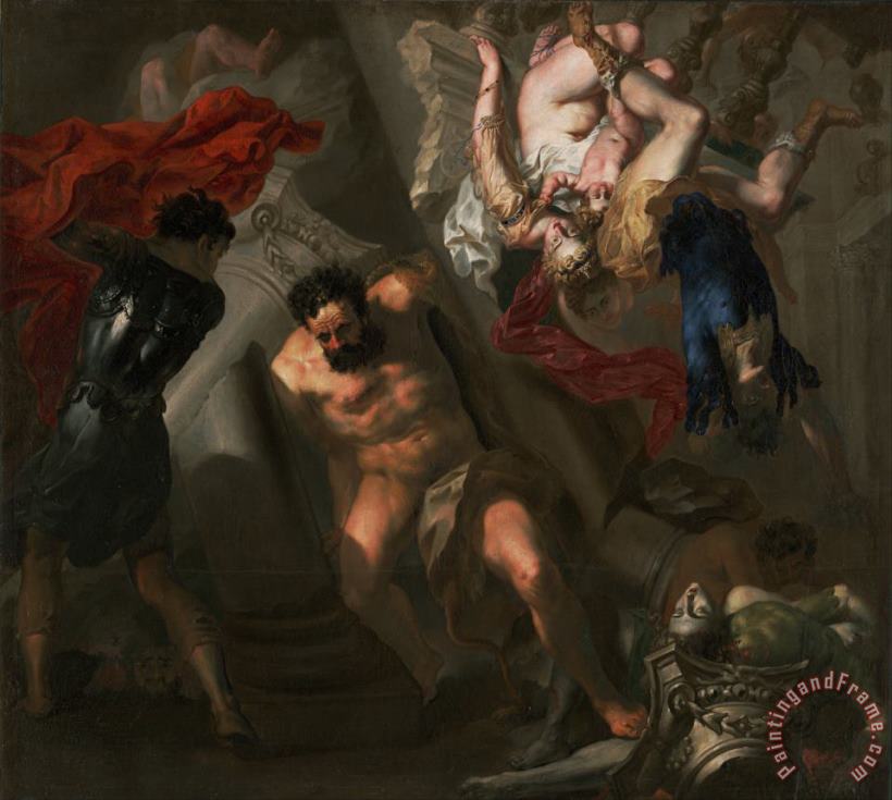 The Death of Samson painting - Artist, maker unknown, Italian? The Death of Samson Art Print