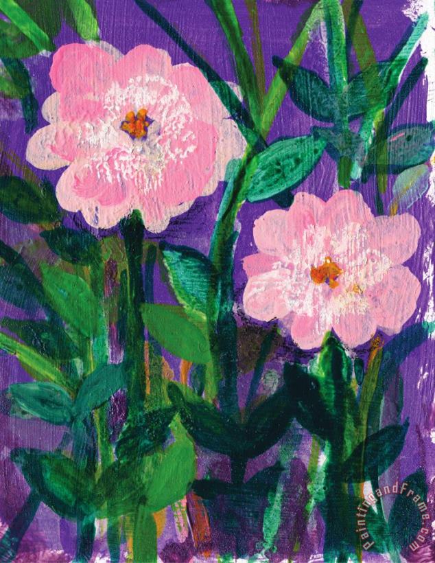 Friendship in Flowers painting - Ashleigh Dyan Moore Friendship in Flowers Art Print