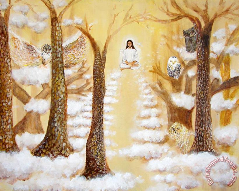 Ashleigh Dyan Moore Jesus Art - The Christ Childs Asleep Art Painting