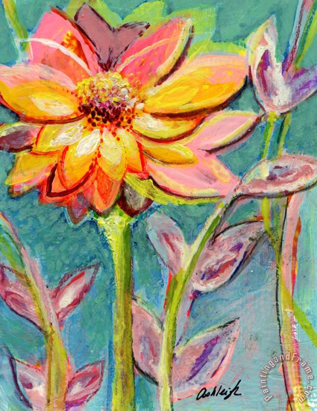 Ashleigh Dyan Moore One Pink Flower Art Painting
