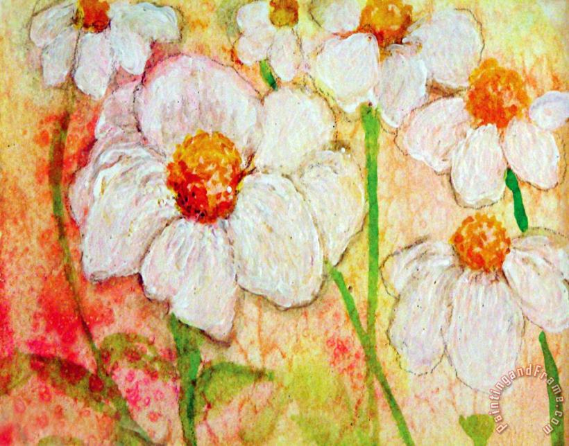 Purity of White Flowers painting - Ashleigh Dyan Moore Purity of White Flowers Art Print