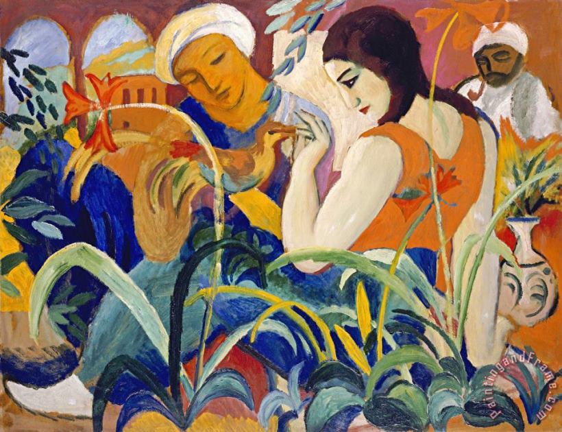 August Macke Eastern Women Art Painting