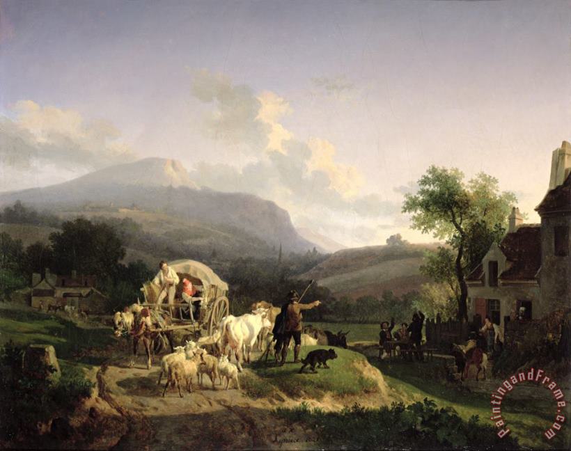 Auguste-Xavier Leprince A Rural Landscape Art Painting