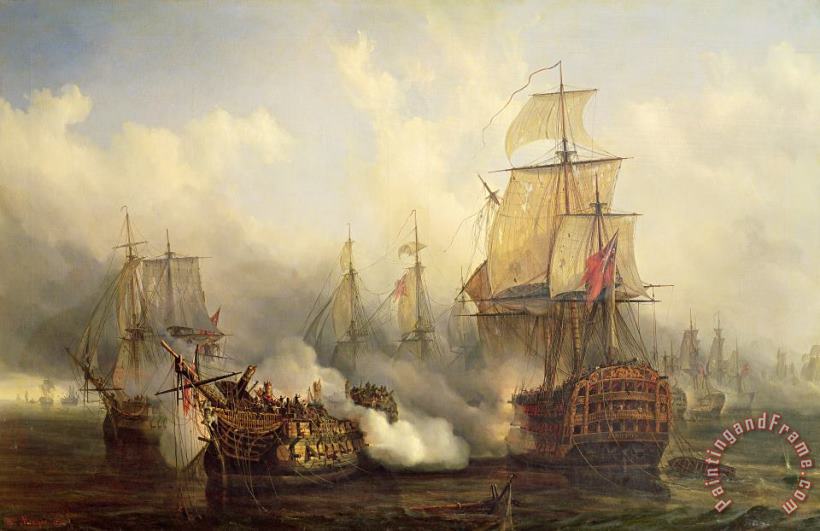 The Redoutable at Trafalgar painting - Auguste Etienne Francois Mayer The Redoutable at Trafalgar Art Print