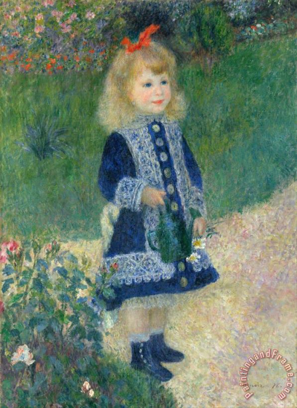 A Girl With A Watering Can painting - Auguste Renoir A Girl With A Watering Can Art Print