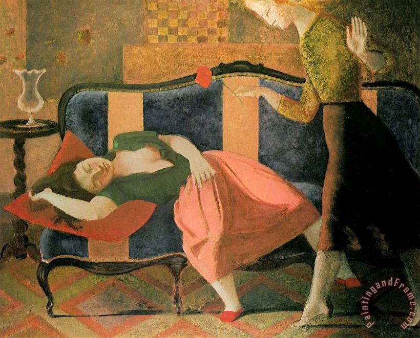 The Dream painting - Balthasar Klossowski De Rola Balthus The Dream Art Print
