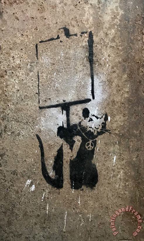 Banksy Anarchy Rat Peace Rat, 2003 Art Painting