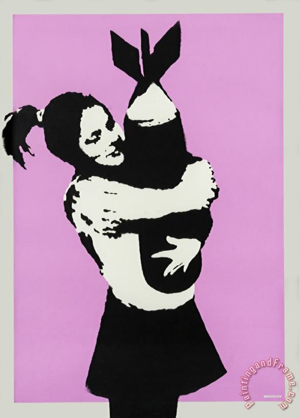 Bomb Hugger, 2003 painting - Banksy Bomb Hugger, 2003 Art Print