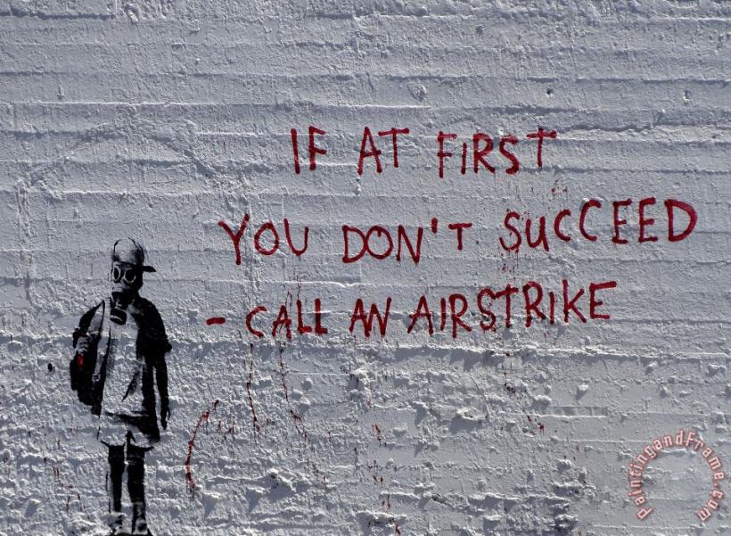Banksy Call an Airstrike Art Print