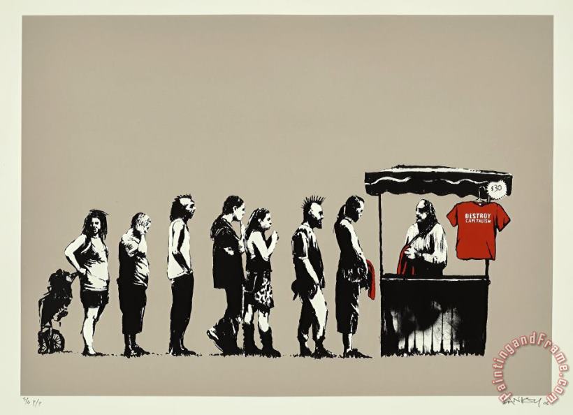 Banksy Festival Capitalism, 2006 Art Painting