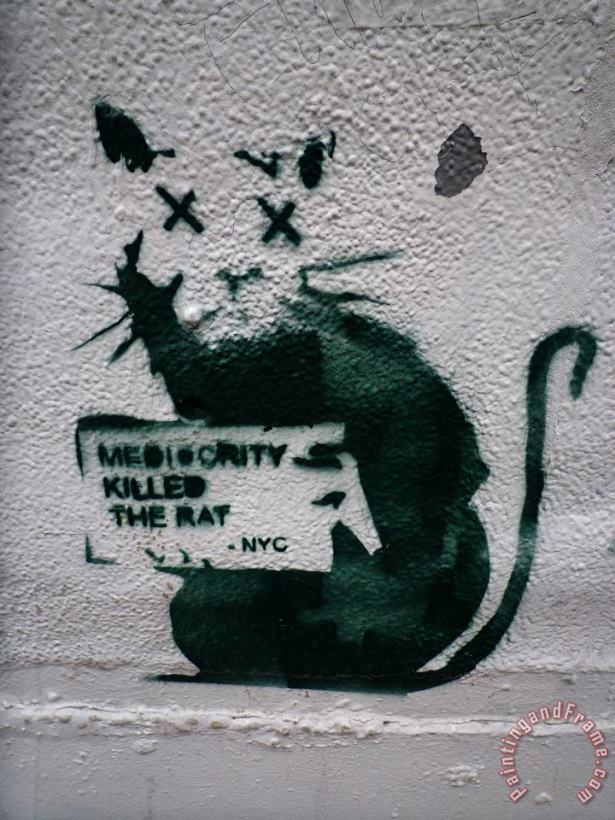 Banksy Intervencion Urbana En Manhattan Art Print