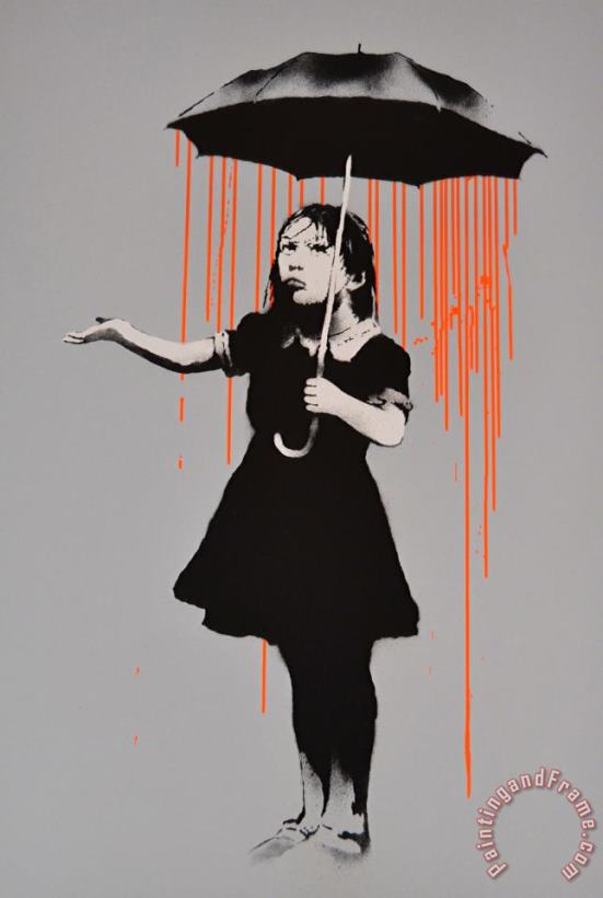 Banksy Nola, Dark Orange to Orange Rain, 2008 Art Painting