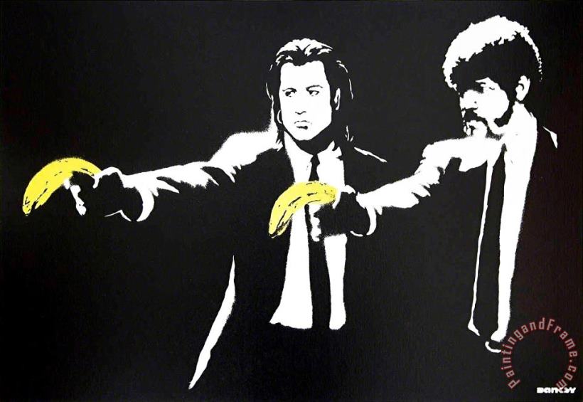 Pulp Fiction, 2004 painting - Banksy Pulp Fiction, 2004 Art Print